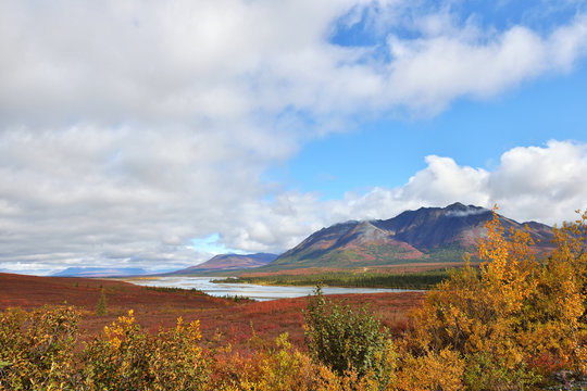 Susitna River And Mountains Alone Denali Hwy, Alaska