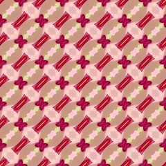 Floral Kaleidoscopic mosaic seamless texture