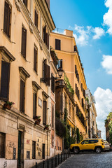 Beautiful street view of old town in Rome, ITALY