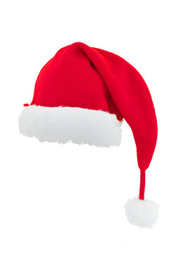 Christmas Santa Claus hat isolated on white background