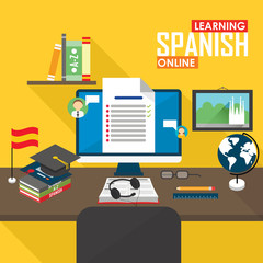 E-learning Spanish language.