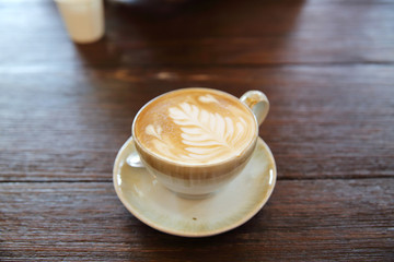 coffee on wood background