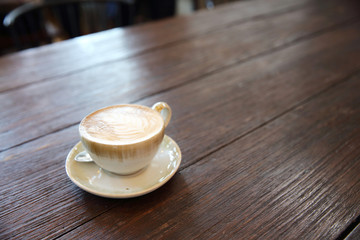 coffee on wood background