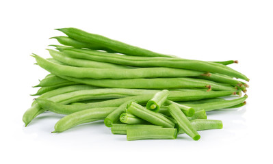 Green beans isolated on a white background