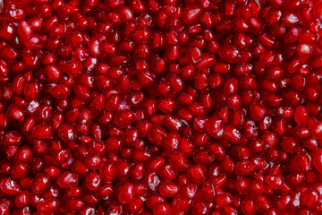 Fresh pomegranate seeds for food background