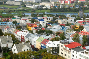 Reykjavik colourful city