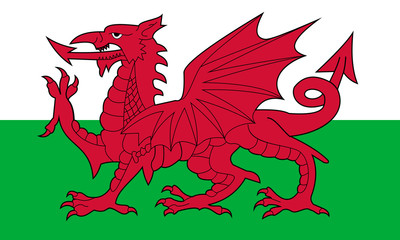 Fototapeta premium vector state flag of Wales 