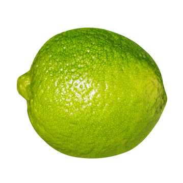Lime  isolated on white  background.