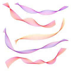 Vector set of abstract lines.