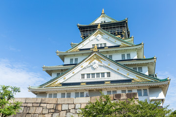 Osaka castle in Japan