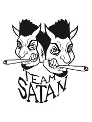 Team satan party friends smoke cigarette smoke pot joint weed