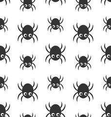 Seamless Pattern with Simple Spiders