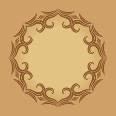 Round frame. Circle ornament.  Vector illustration