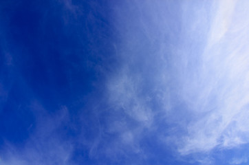 clouds in the blue sky.