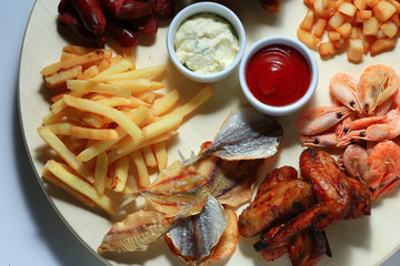 beer snacks served in the restaurant
