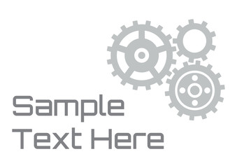 Composition with gears. Vector illustration.