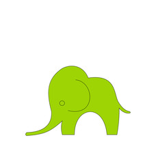 Cartoon Child of Elephant Isolated