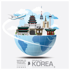 Republic Of Korea Landmark Global Travel And Journey Infographic
