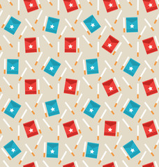 Seamless Pattern of Package Boxes and Cigarettes