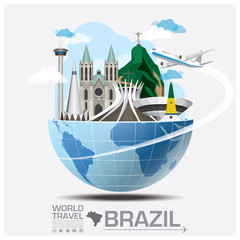 Brazil Landmark Global Travel And Journey Infographic