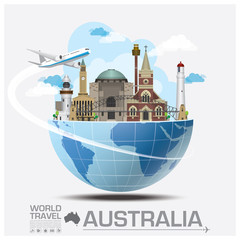 Australia Landmark Global Travel And Journey Infographic