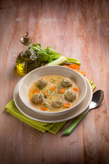 soup with meat balls