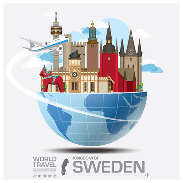 Sweden Landmark Global Travel And Journey Infographic