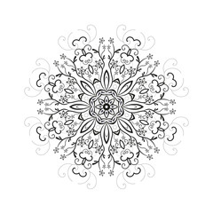 floral round pattern