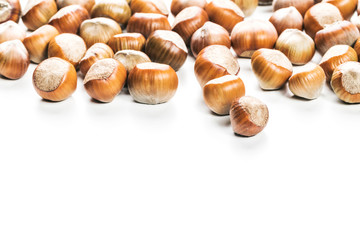 Hazelnuts isolated