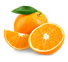 Orange fruit isolated on a white background.