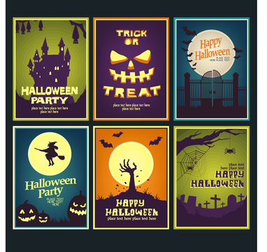 six halloween card collection