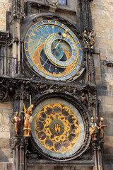 Obraz na płótnie Canvas Medieval astronomical clock in Prague, Czech Republic