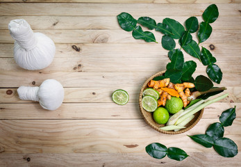 Spa herbal treatment background