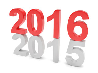 2015-2016 change new year 2016 isolated