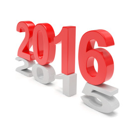 2015-2016 change new year 2016 isolated