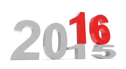 2015-2016 change new year 2016 isolated