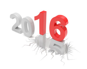 Obraz na płótnie Canvas 2015-2016 change new year 2016 isolated