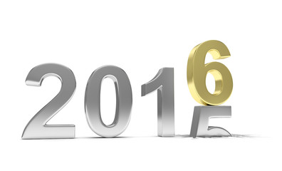 2015-2016 change new year 2016 isolated