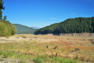 drying reservoir in drought