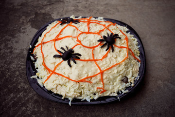  Salad in Halloween style