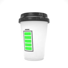 Coffee to go on white