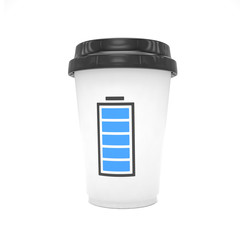 Coffee to go on white