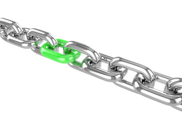 Obraz premium render stainless steel chain