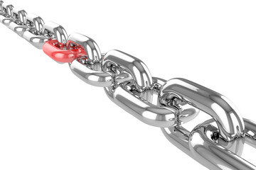 Obraz premium render stainless steel chain