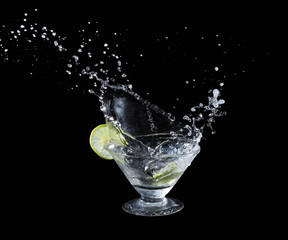 Lime juice splash