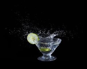 Lime juice splash