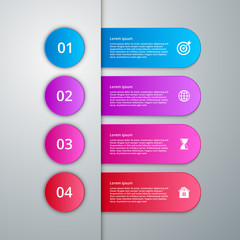 Vector illustration infographics four options.