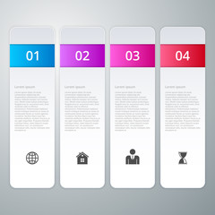 Vector illustration infographics four options.
