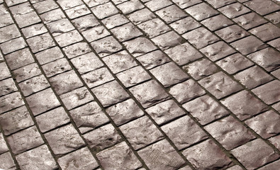 old cobblestone pavement
