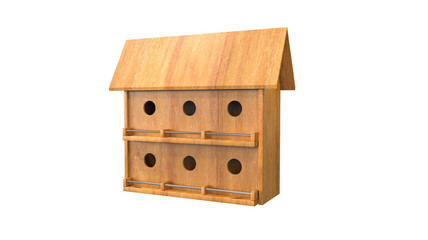 New design of wooden birdhouse or nest